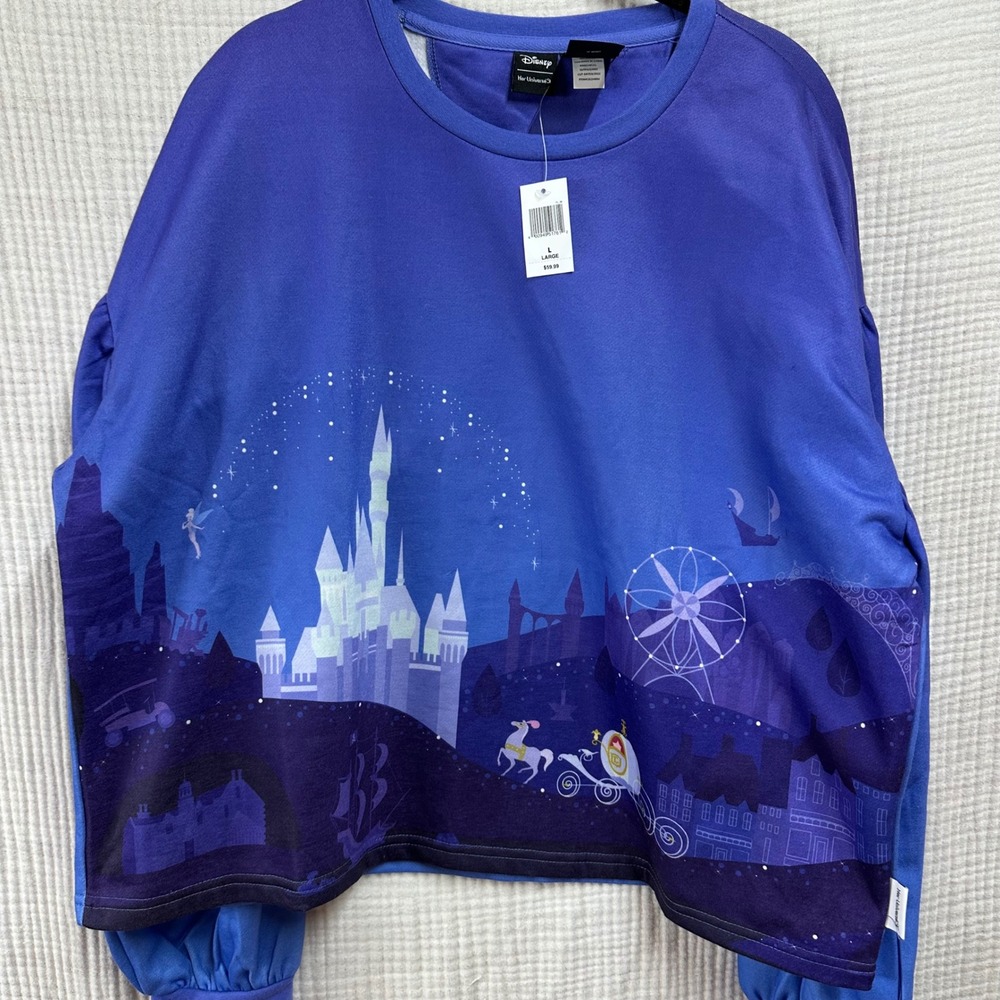 NWT Disney Parks Cinderella Castle Top By Ashley Taylor for Her Universe Sz L - Picture 4 of 7